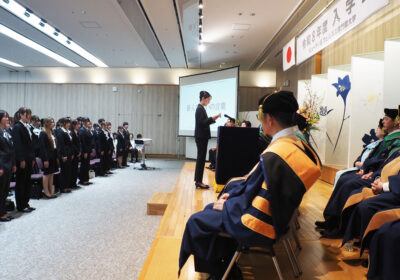 新入生代表から誓いの言葉が述べられました